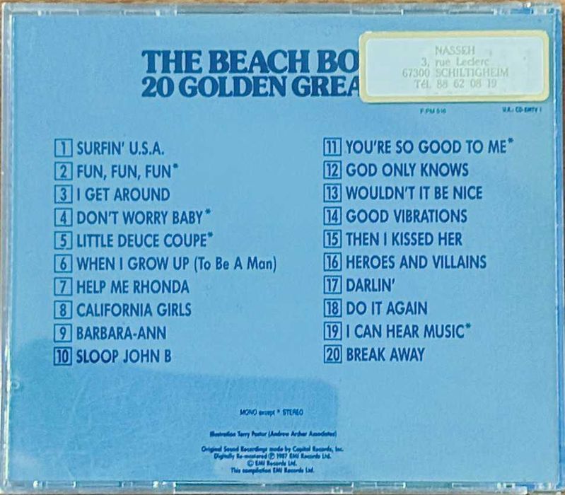 The Beach Boys - 20 golden greats - 1987 - CD