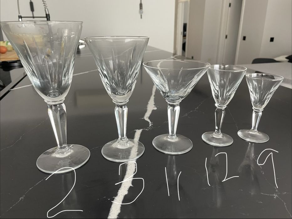 Copos de cristal Vintage