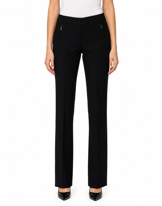Czarne eleganckie spodnie slim M 38