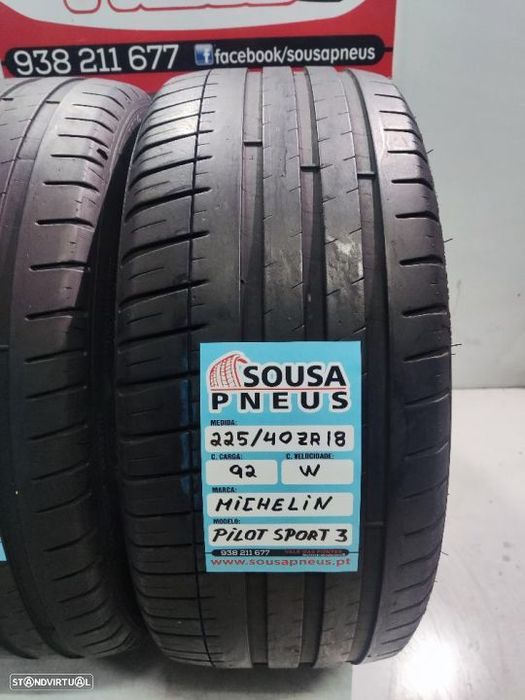 2 pneus semi novos 225-40r18 michelin - oferta dos portes