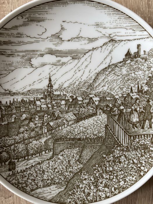 Kolekcjonerskie talerze ścienne z porcelany Hutschenreuther