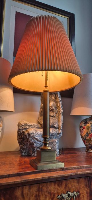 Antyczna mosiężna lampa pałacowa Klasyczny Regency Art Deco glamour