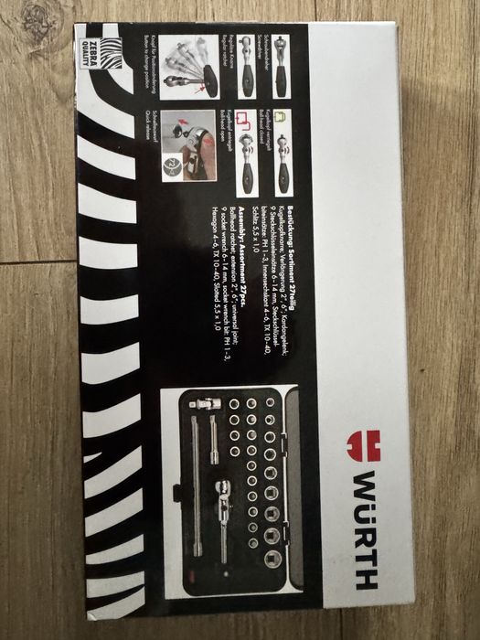 Zestaw kluczy nasadowych WÜRTH 1/4" – 27 elementów