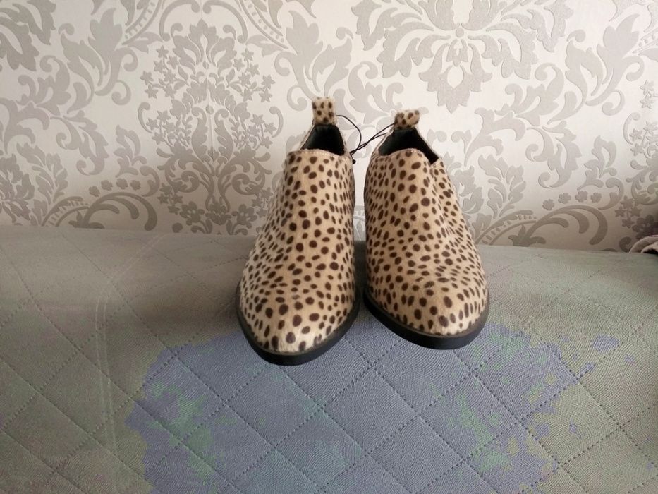 Zamszowe botki NOWE panterka H&M roz. 38/24,5 cm