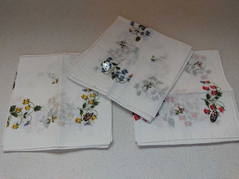 chusteczki do nosa damskie z haftem 6szt