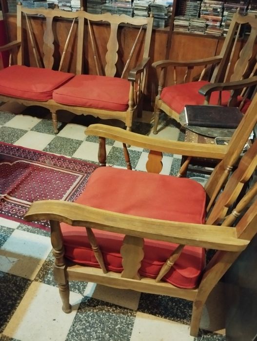 Canapé e cadeirões anos 50/60