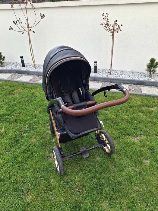 BabyActive Musse Ultra - Wózek Głęboko-Spacerowy 2w1 BLACK/ROSE GOLD