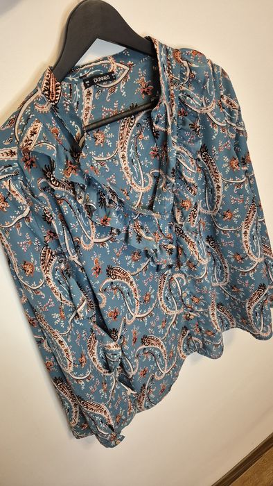 Bluzka boho paisley falbany Dunnes XL 42