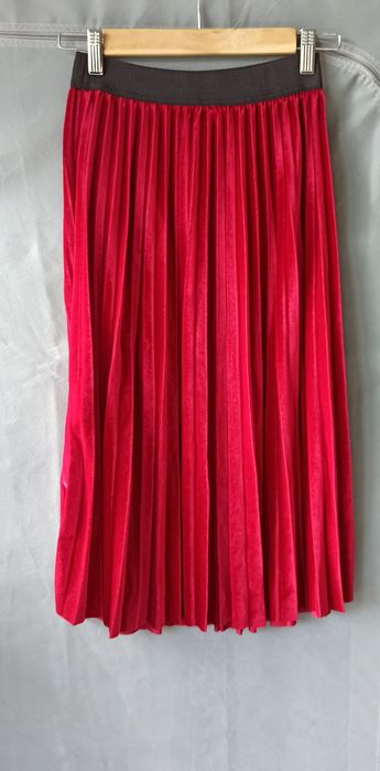 Saia plissado veludo