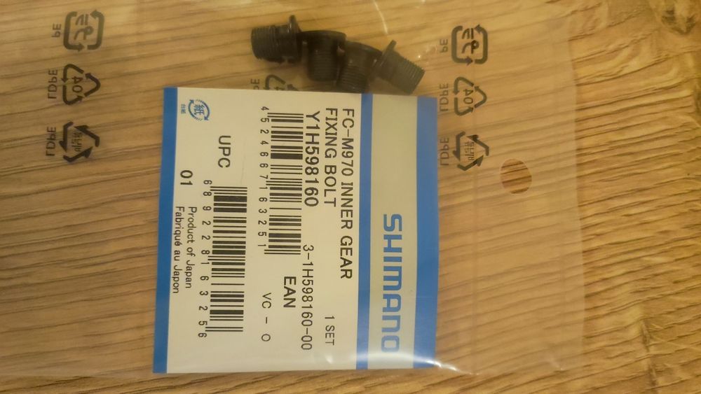 Shimano Chainring Bolts for DURA ACE/ULTEGRA/XTR/XT inside