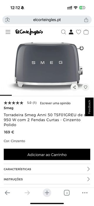 Torradeira Smeg nova