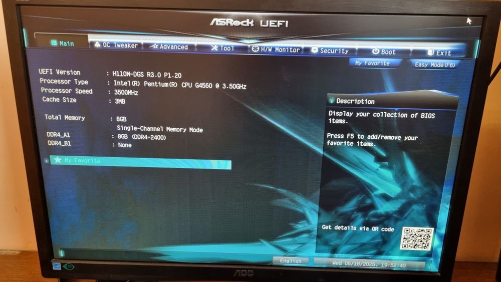 материнська плата ASRock h110m-dgs