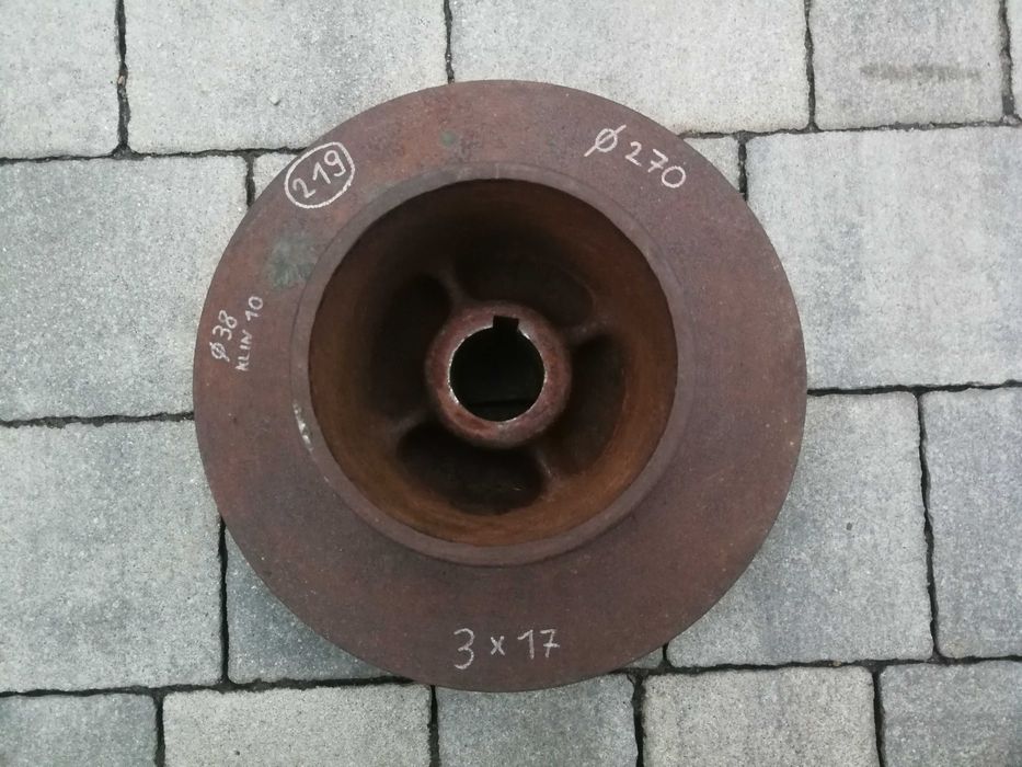 Koło pasowe 270mm pas HB 3x17mm śrutownik BĄK WYSYŁKA!!!