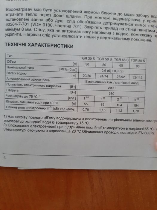 Продам водонагреватель gorenie TGR SUPER SLIM 50 л.