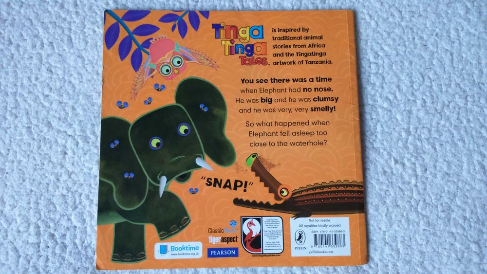 Книга  про слоника "Tinga Tinga Tales Why Elephant has a Trunk"