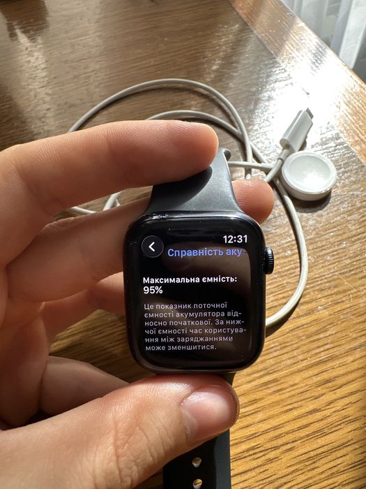 продам apple watch 8 45мм Midnight 32gb 95% акумулятор