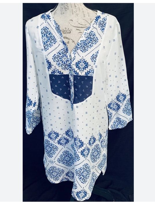 Lekka plażowa tunika 34 xs h&m