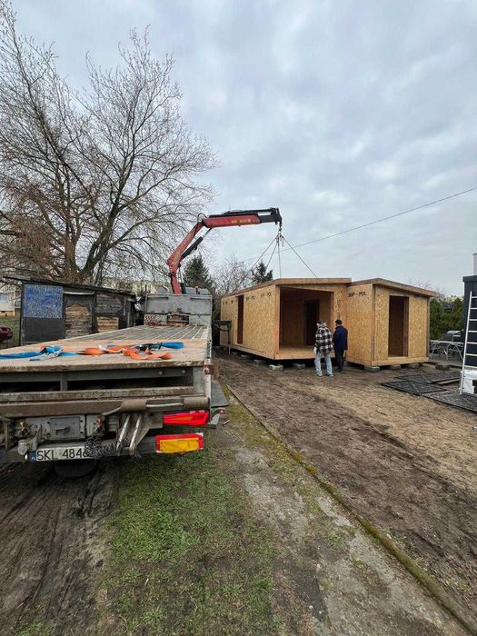 domek modułowy 35m2  z paneli SIP-POL na zgłoszenie całoroczny dwa moduły