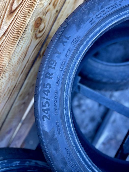 Шини, резина 245/45 r19 Continental,  стан  нових 2023 рік