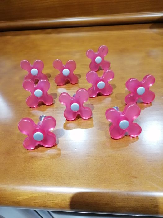 Puxadores cor de rosa em forma de flor64752182629251121