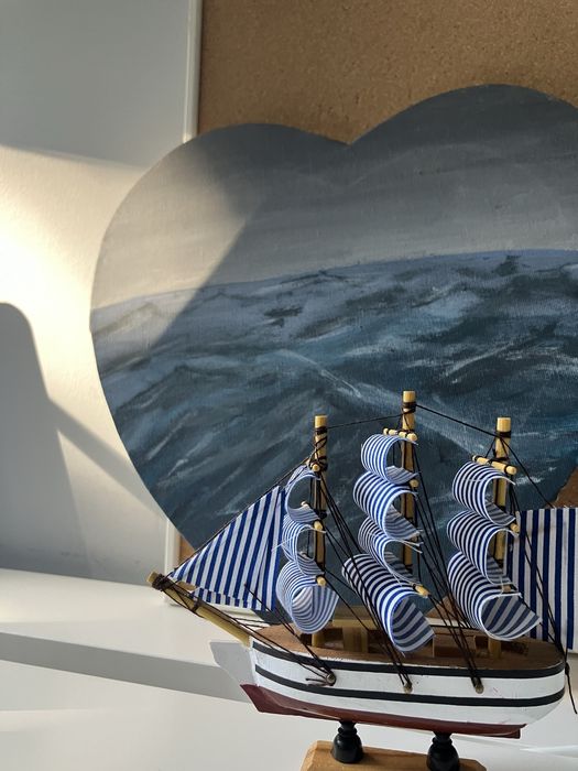 Obraz ręcznie malowany - „fala”