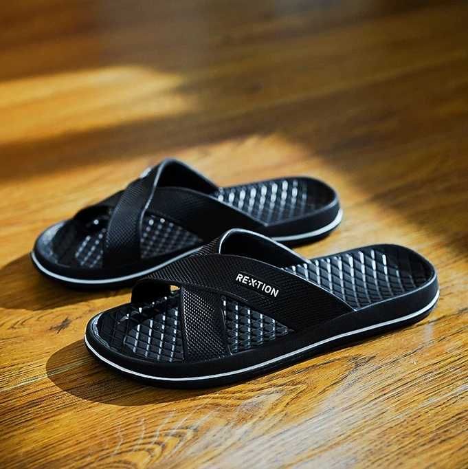 Тапочки шлёпанцы с перекрещивающимися ремешками 43 и 45 размеры