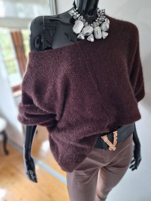 Sweter Moherowy oversize czekoladowy brąz kolory Nowy! Uniwersalny