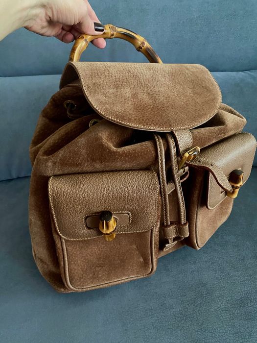 Vintage Gucci plecak zamszowy