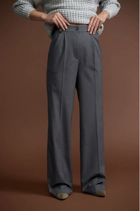 Жіночі,сірі штани прямого крою,32 розмір (xs)