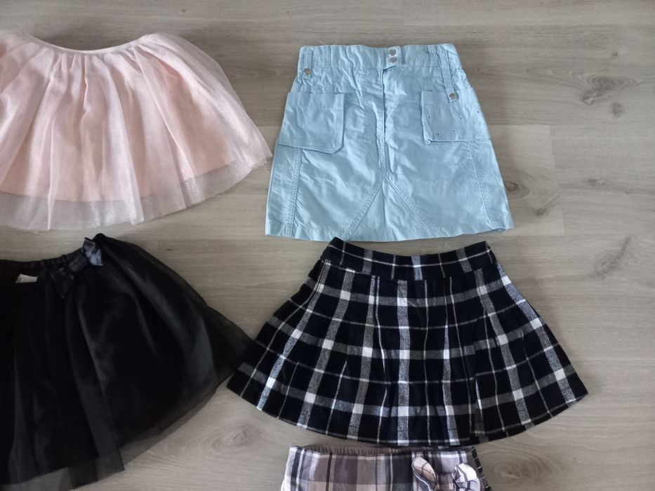 Spódniczki 110 zestaw kratka H&m Tu tiul