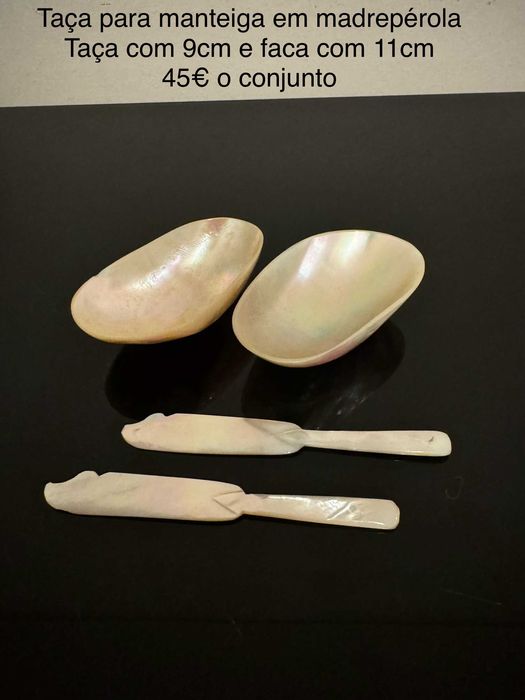 Par de taças em madreperola