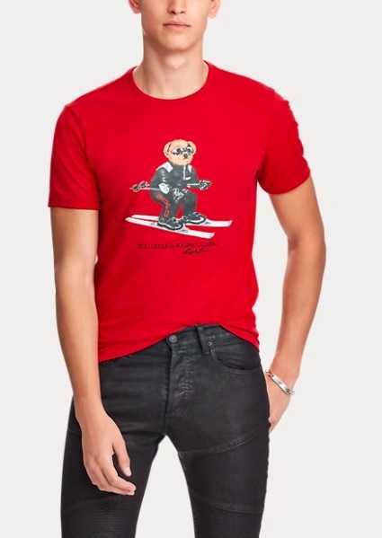 мужская футболка поло с принтом Ralph Lauren Polo Bear Ski размер L