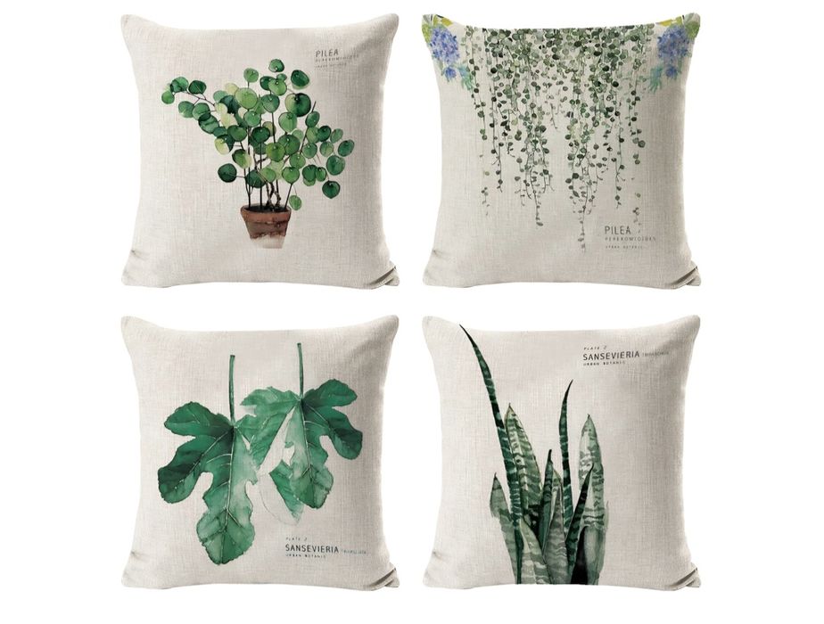 Zestaw 4 poszewek na poduszki - 45 x 45cm - nowe