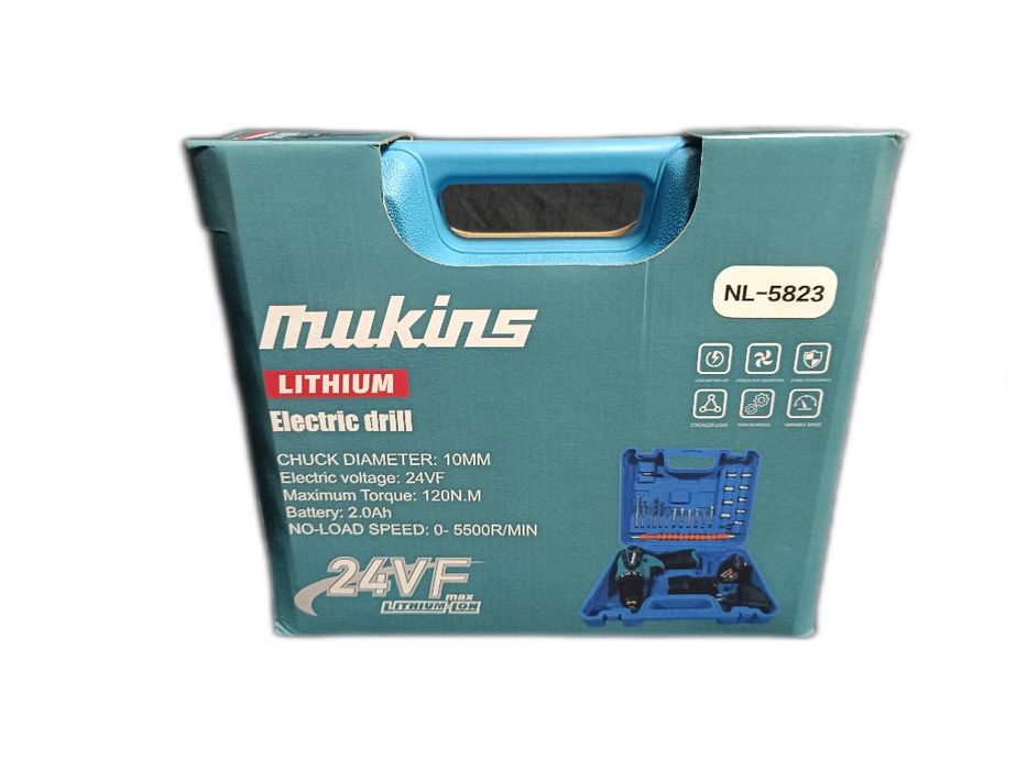 Berbequim Mukins (Novo) | 24VF | 2 Baterias + 24 acessórios