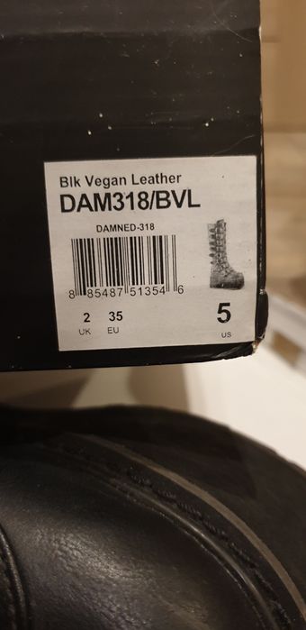 Buty demona  damned 318 klamry koturny anime