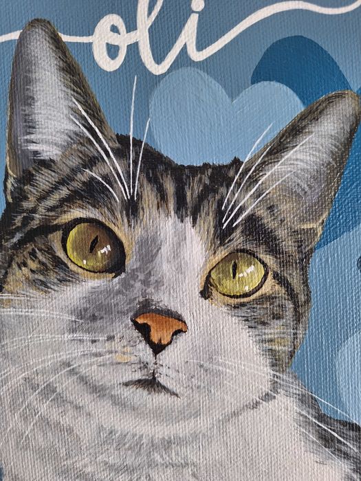 Retratos de animais personalizados em tinta acrílica