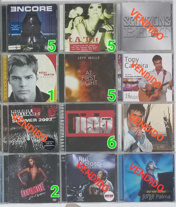 Vários CD's de música