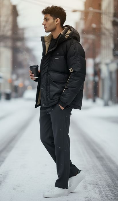 Стильний чоловічий зимовий пуховик GV-ICE(M-L)