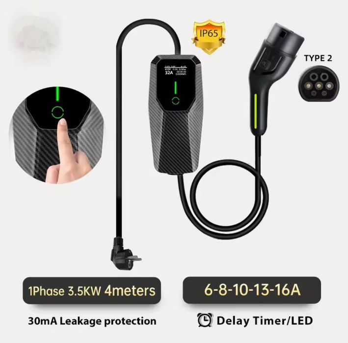 Carregador de carros eléctricos e híbridos Junsun Monofásico 3,5KW 16A