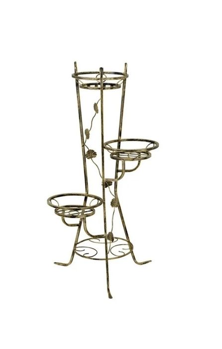 Kwietnik kuty, matalowy na 3 kwiaty