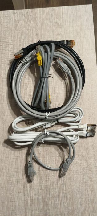Kable rj45 Ethernet zestaw 6 sztuk