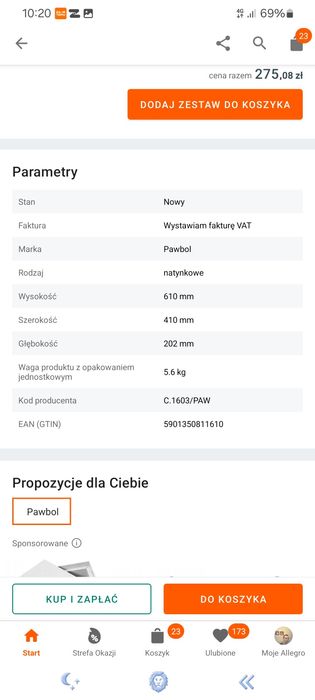 Obudowa pawbol C. 1603