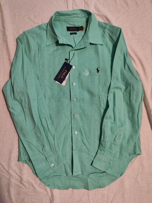 Camisa de linho Ralph Lauren - corte de mulher