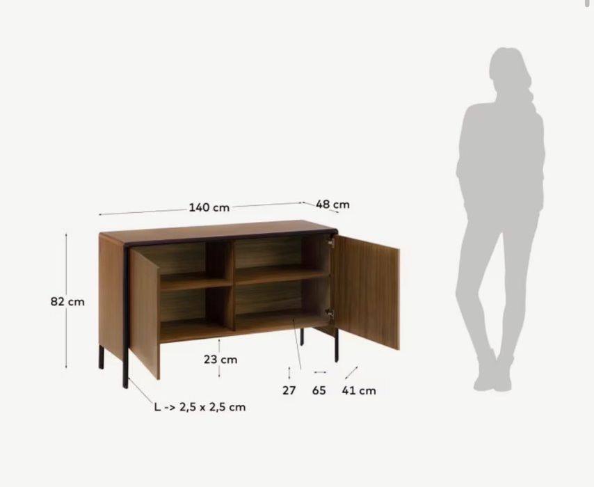 Aparador em nogueira Kave Home