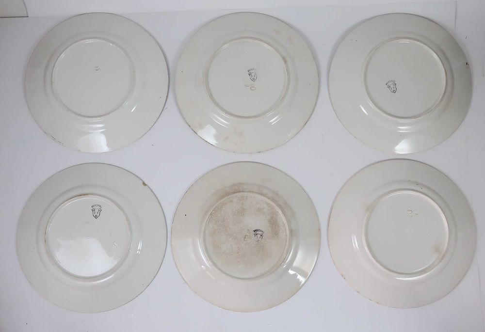 Pratos Nobreza Francesa - Faiança Pexonne finais do Séc. XIX