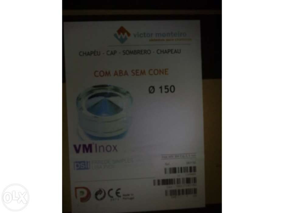 Chapéu com aba inox dim 150