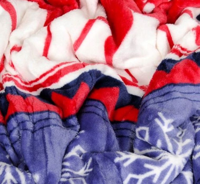 Koc Świąteczny Narzuta Łóżko Gruby Miękki Ciepły Dwuosobowy 200x220cm