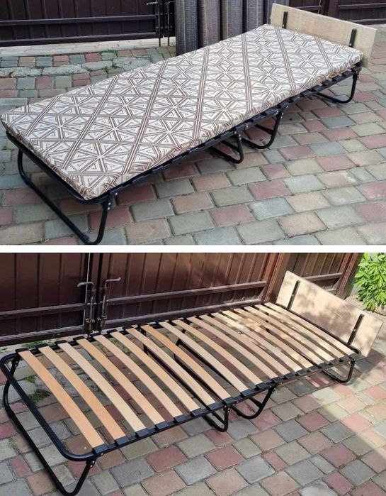 Розкладачка з матрацом ліжко складне розкладушка кровать раскладушка