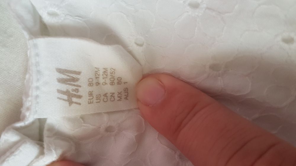 Sukienka biała r.80 H&M