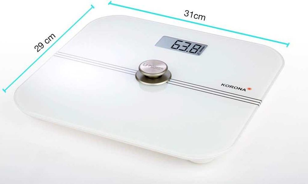 bezakumulatorowa cyfrowa waga łazienkowa 200kg biała [2114]